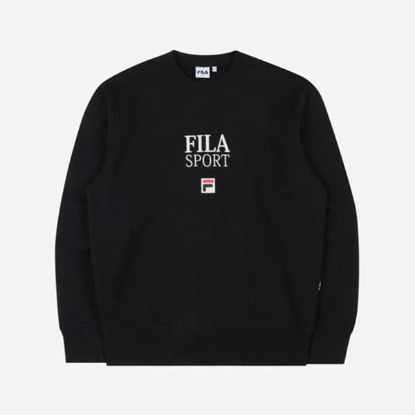 Fila Sport F Logo Men's Sweatshirts - Black,NZ 562-71804